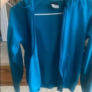Nike zip sweater size med blue